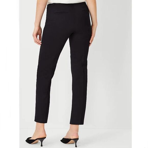 ANN TAYLOR The Cotton Crop Pant Dress Pants Black Size 6 - Picture 2 of 9